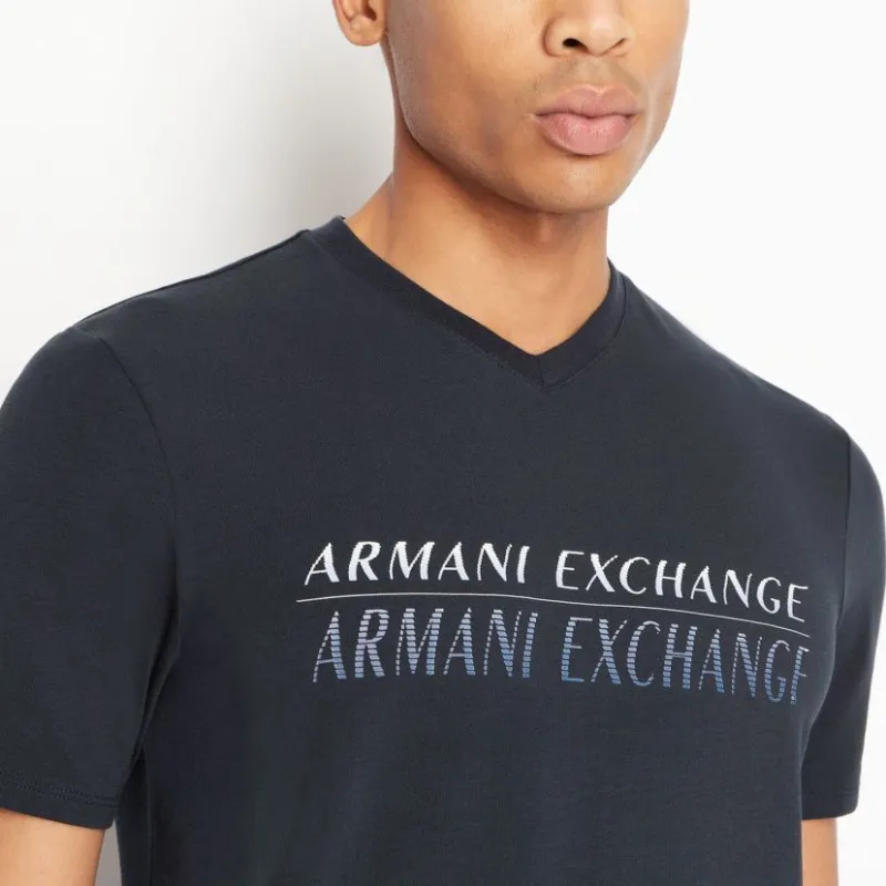 ARMANI EXCHANGE SS23 T Shirt Men's Navy Blue-2
