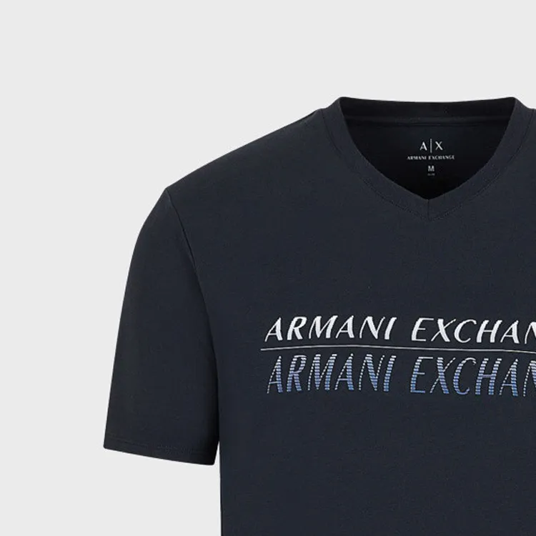 ARMANI EXCHANGE SS23 T Shirt Men's Navy Blue-4