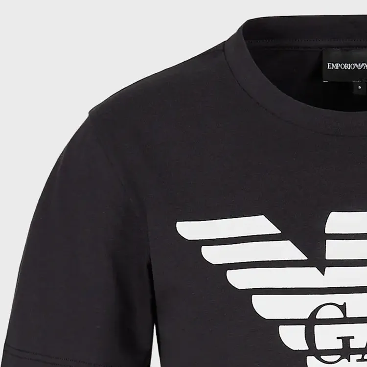 EMPORIO ARMANI Asv Organic jersey T shirt With Logo Print-5