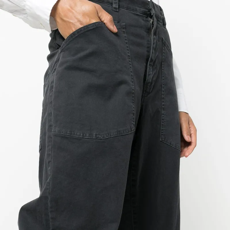 NILI LOTAN Curved leg Denim Jeans-4