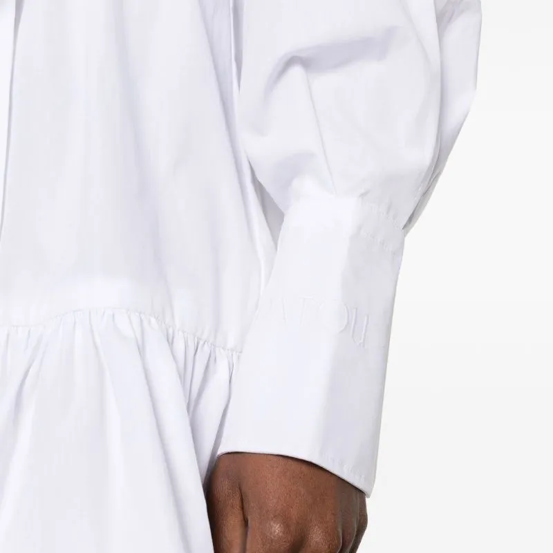 Patou Long Sleeved Ruffled Mini Shirtdress-4