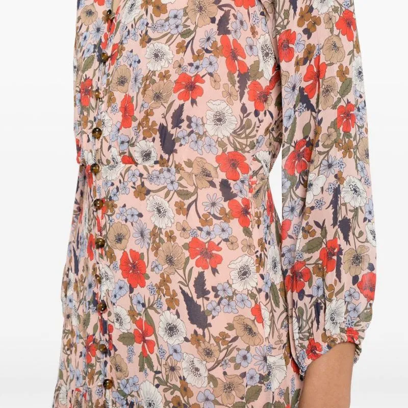 VERONICA BEARD Zovich Floral-print Dress-5