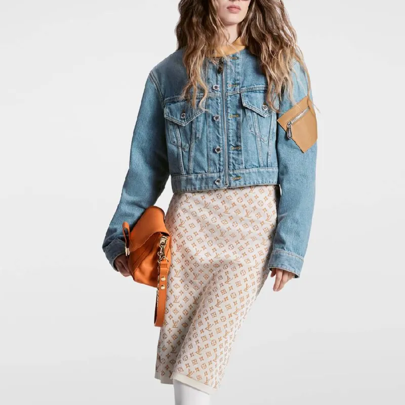 LOUIS VUITTON Monogram Jacquard Knit Skirt-3