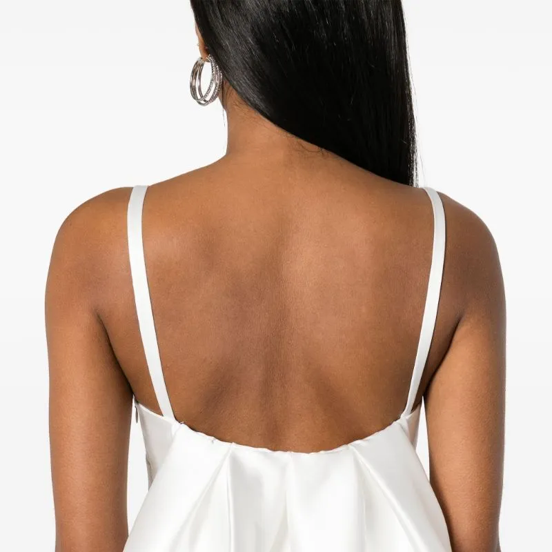 PAROSH SS24 Slip Dress Women's White-4