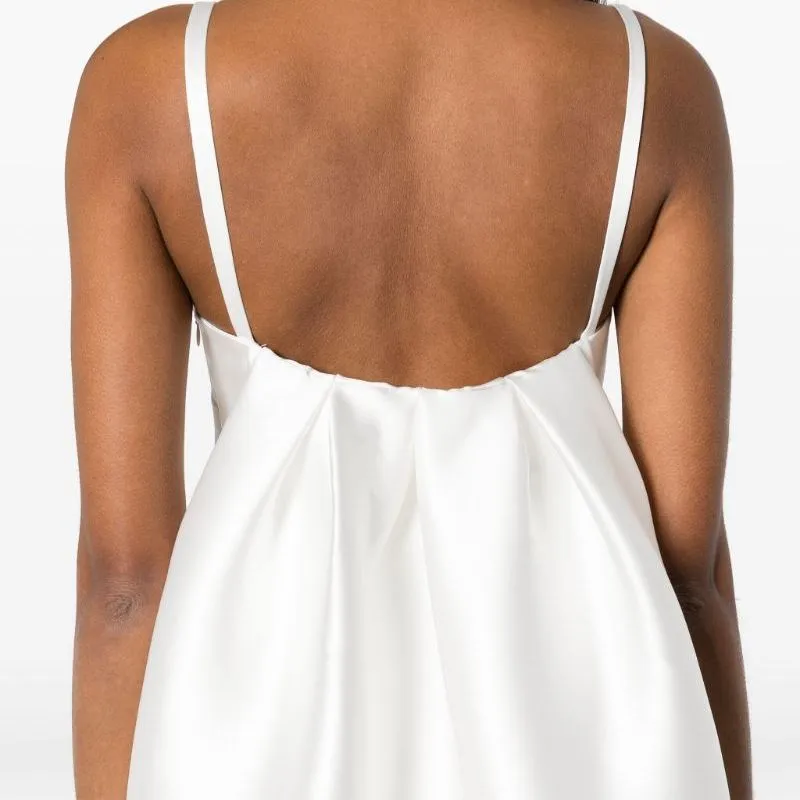 PAROSH SS24 Slip Dress Women's White-5