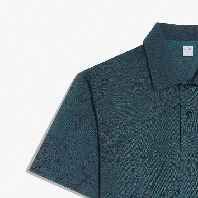 BERLUTI Gradient Scritto Short-Sleeve Polo Shirt-2