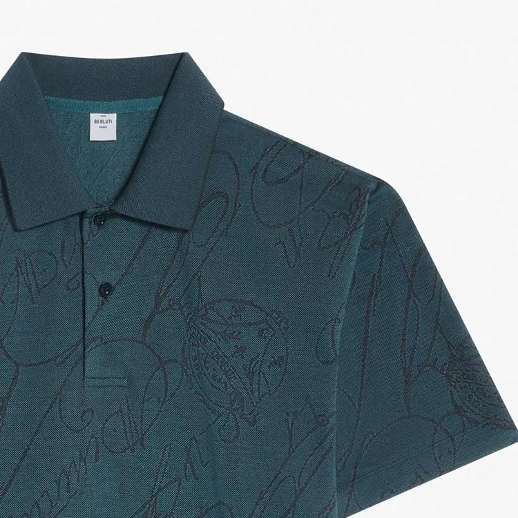 BERLUTI Gradient Scritto Short-Sleeve Polo Shirt-3