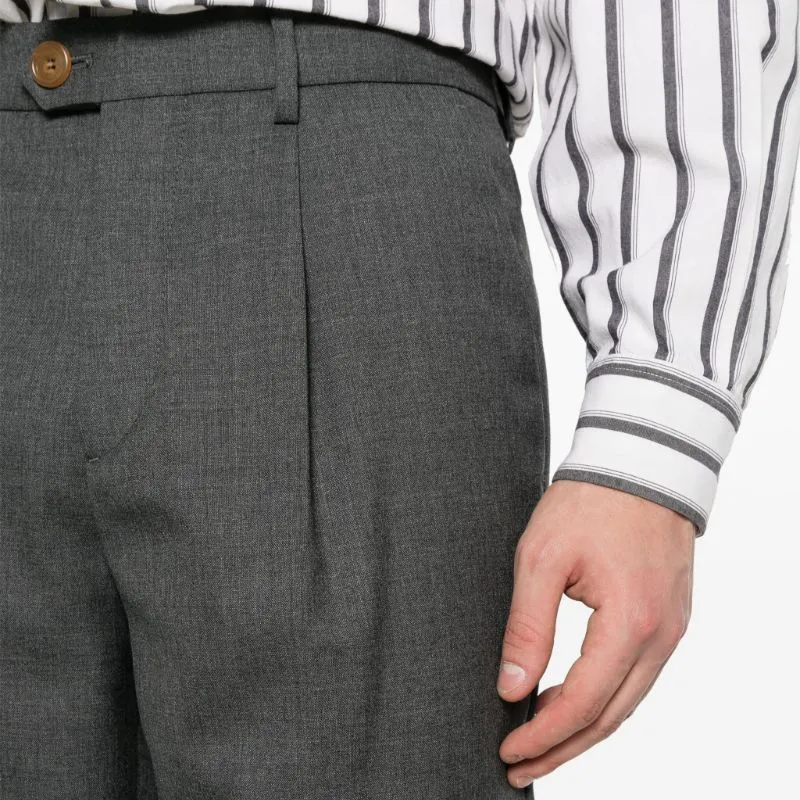Brunello Cucinelli Pleated Tapered Leg Trousers-4