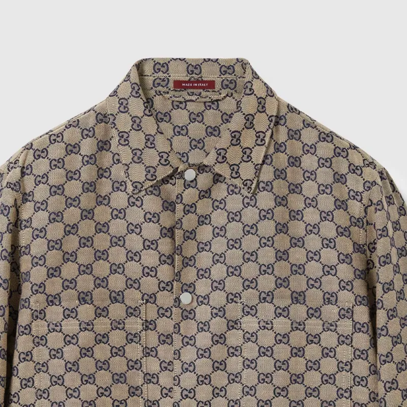 GUCCI Monogrammed Button Up Jacket-5