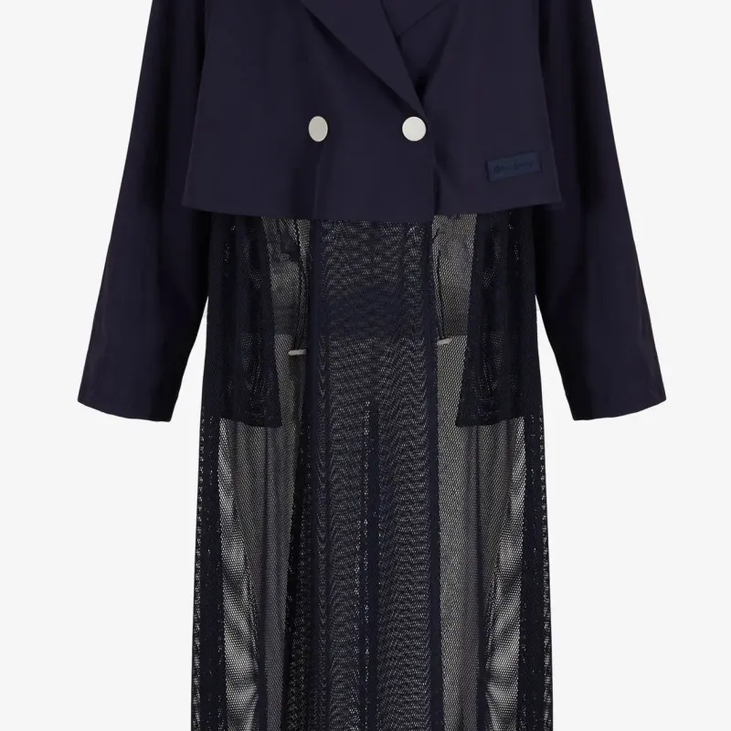 ARMANI EXCHANGE SS24 Trench Coat Women's Dark Blue-5