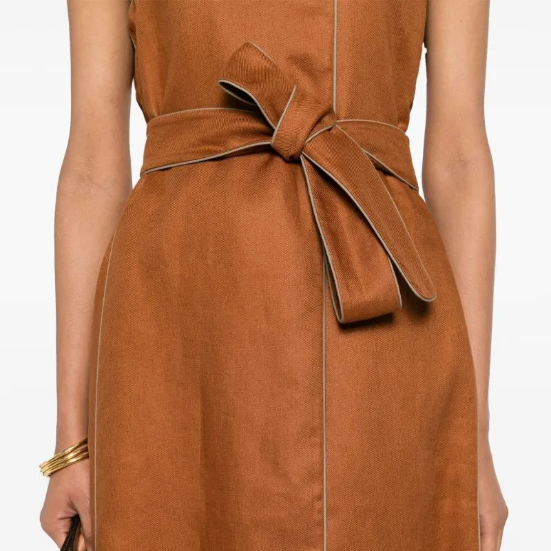 MaxMara Crewneck Belted Jacket-4