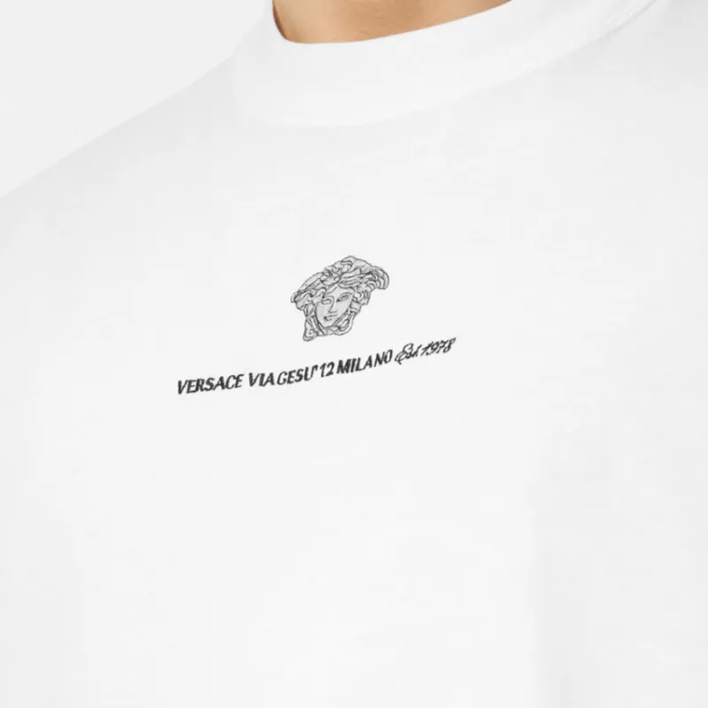 VERSACE Medusa Milano Embroidered Crewneck T Shirt-3