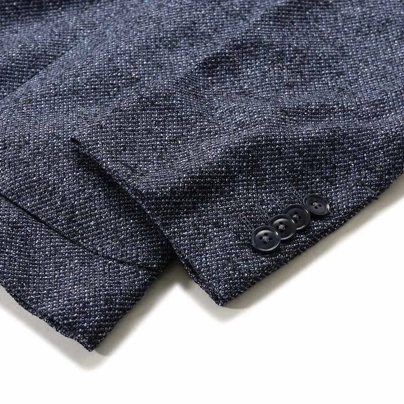Zegna SS24 Business Suit Coat Men's Dark Blue-4