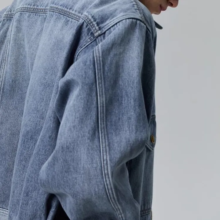 KARL LAGERFELD Denim Jacket Men's Light Blue-7