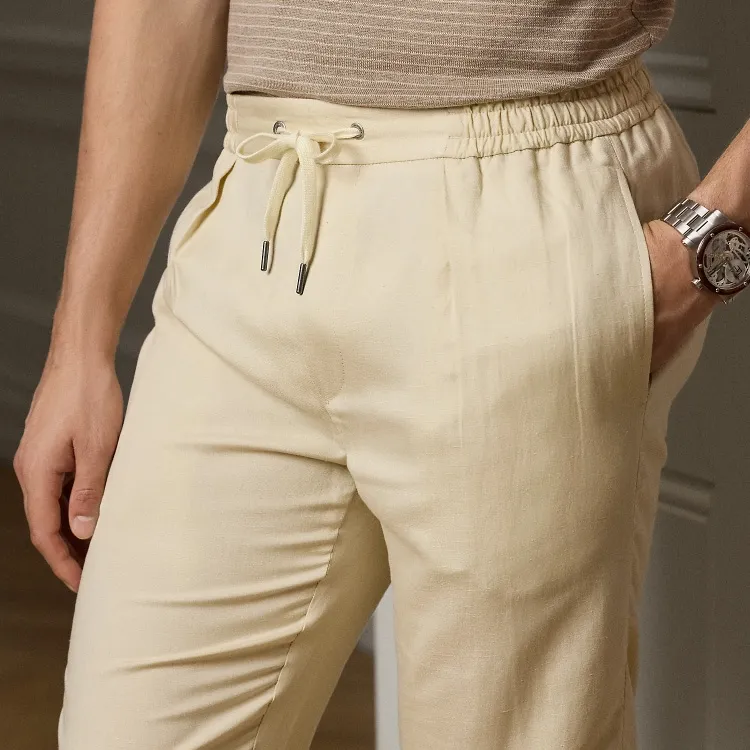 Ralph Lauren Purple Label FW24 Casual Pants Men's Limestone-4