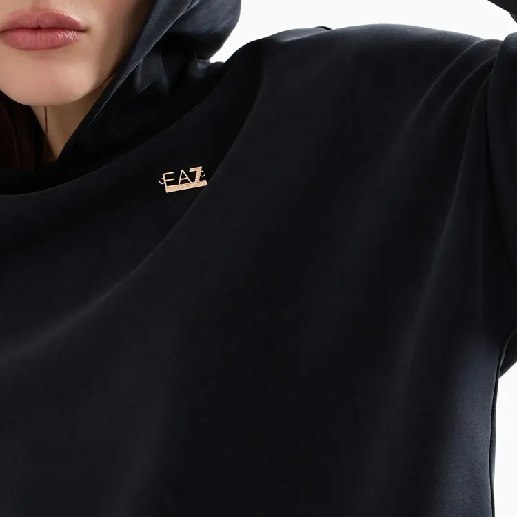 EMPORIO ARMANI EA7 SS24 Sweatshirt Set Women's Black-4