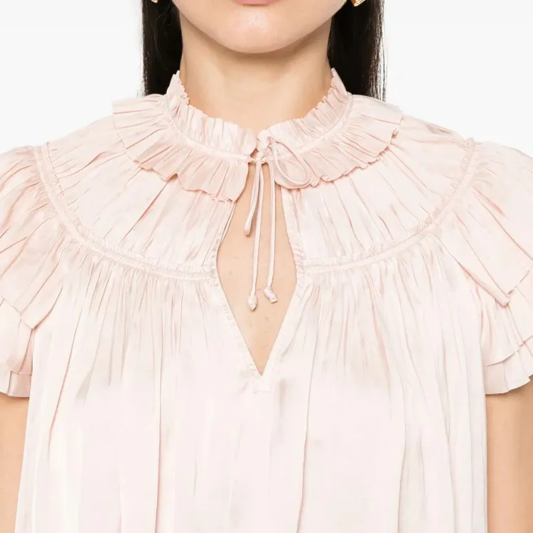 Ulla Johnson Liv Plissé-effect Blouse-4
