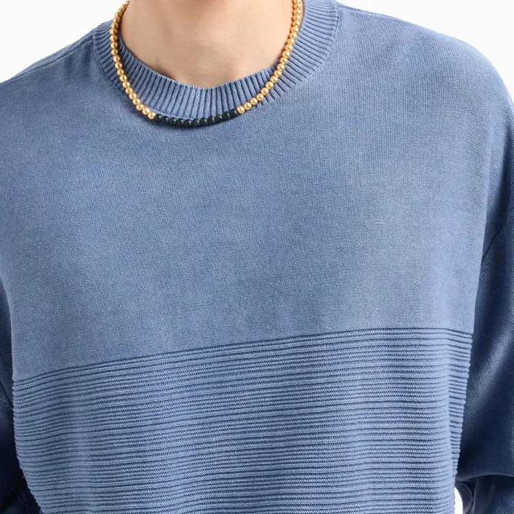 ARMANI EXCHANGEAE FW24 Knitwear Men's Haze Blue-4