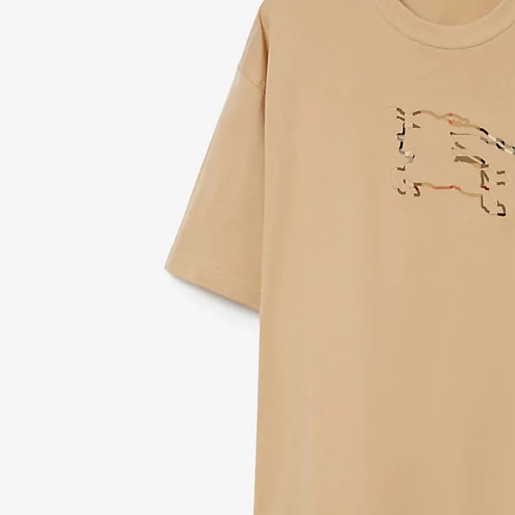 Burberry Check Ekd Cotton T shirt-6