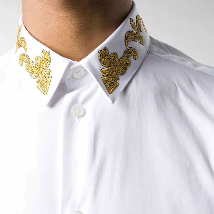 VERSACE Shirts Men White-3