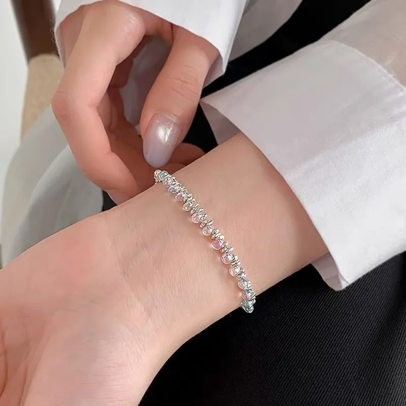Barbie S925 Silver Bracelets Women's Colorful Gift Box-6