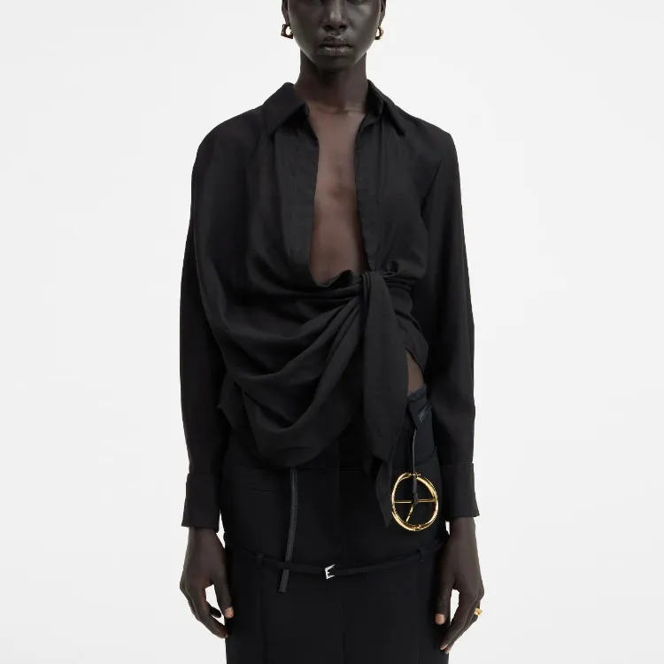 Jacquemus La Chemise Bahia Shirt 990 Black-10