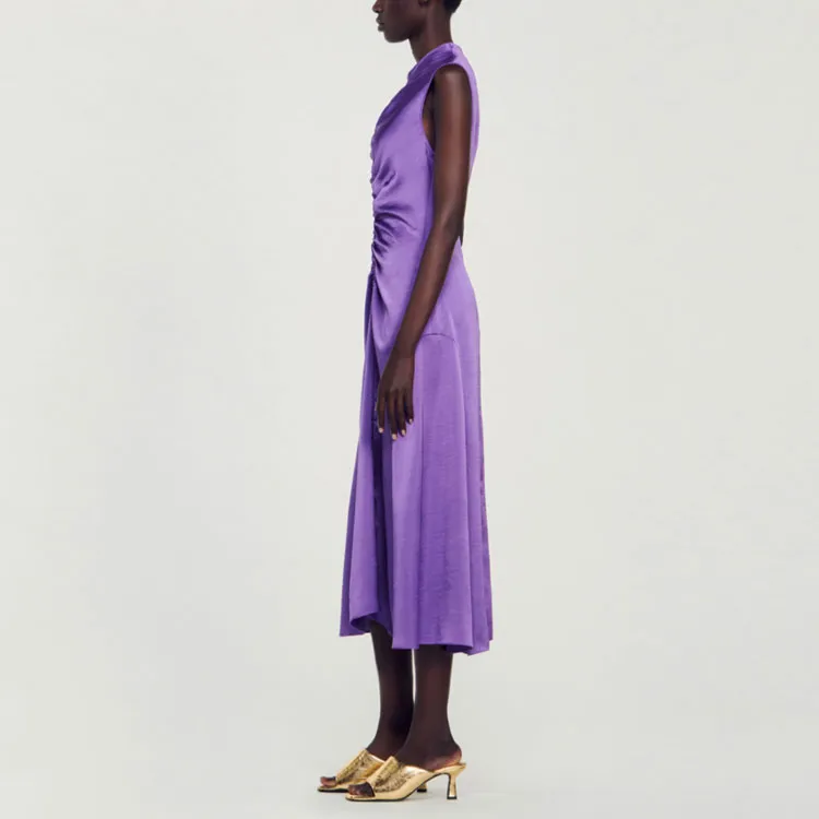 Sandro Sleeveless Dresses Women's 90/Purple-3