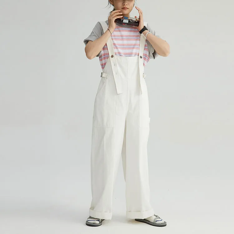 STILL WALKING Overalls Women's Raw White-1