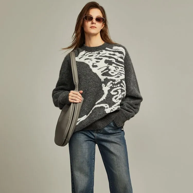 ELLE Sweaters Women's Gray-1