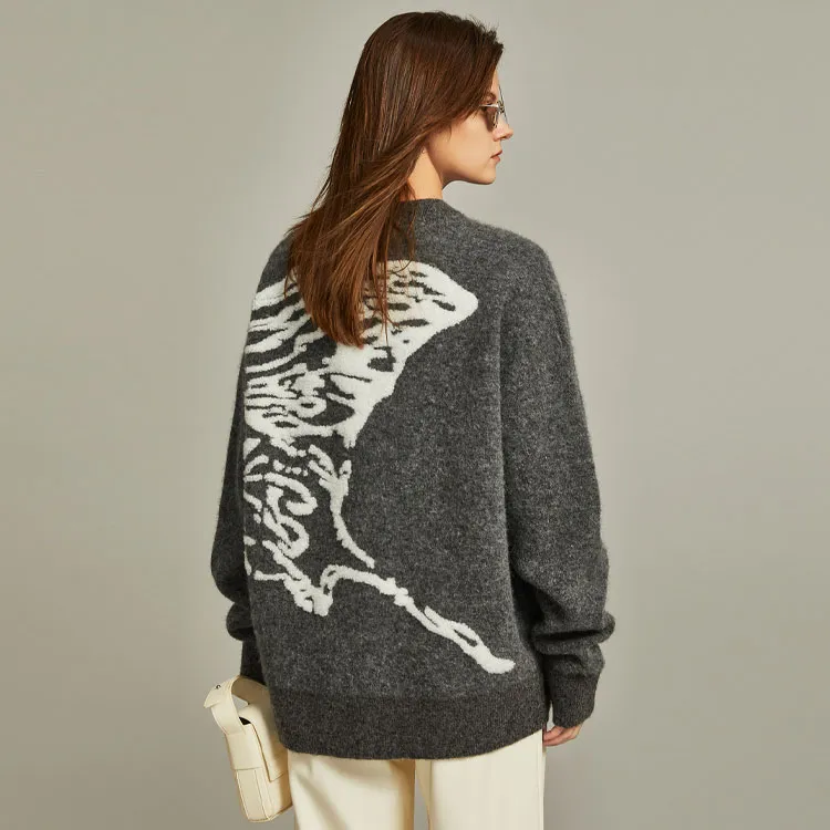 ELLE Sweaters Women's Gray-2
