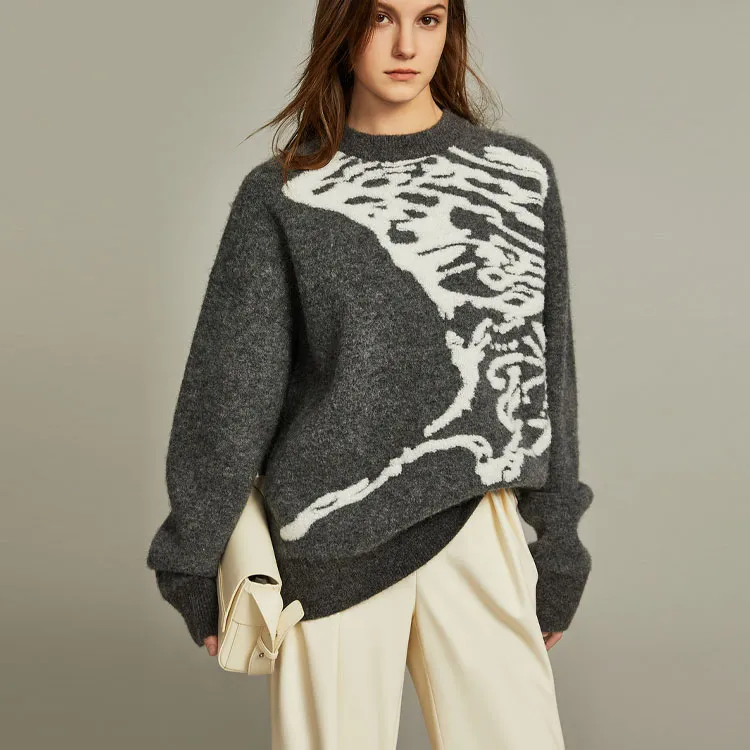 ELLE Sweaters Women's Gray-3