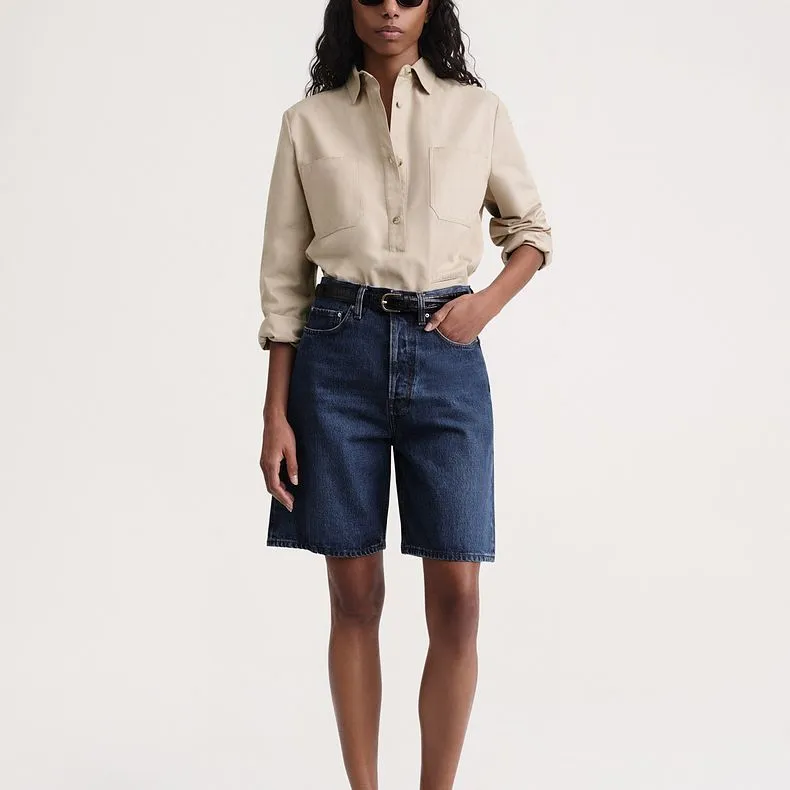 TOTEME Denim Bermuda Shorts-1