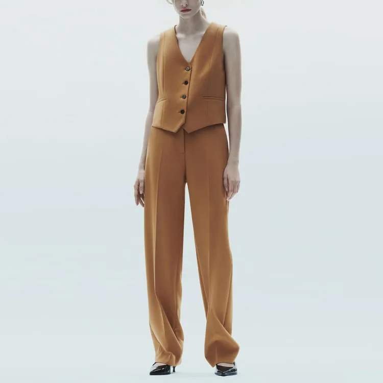 ZARA Suit Trousers Women's Tan-3
