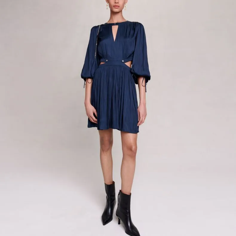 Maje Long Sleeved Dress Women's Dark Blue-2