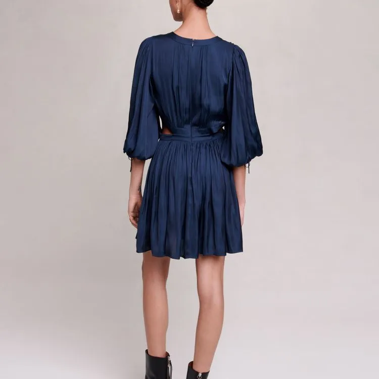 Maje Long Sleeved Dress Women's Dark Blue-1