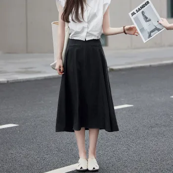 Mt Casual Long Skirts Women's Deep Navy Blue