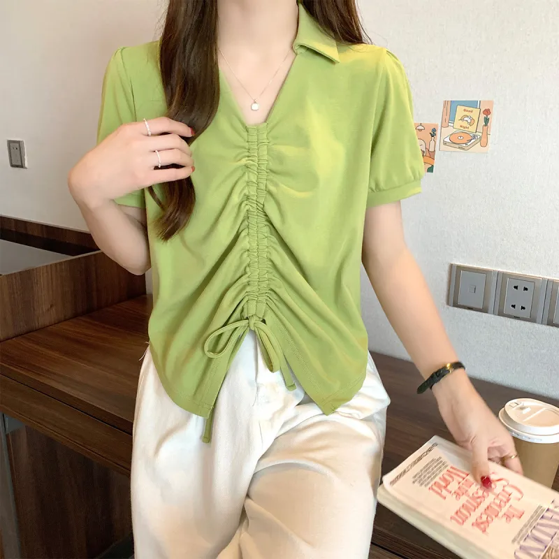 Tonlion T Shirt Women's Avocado Green-2