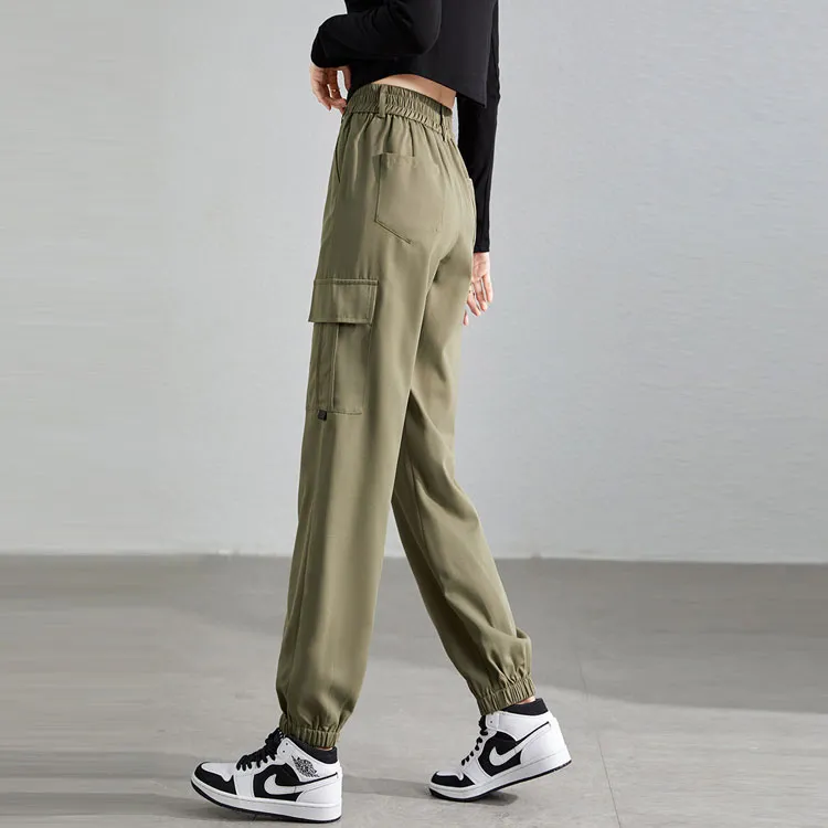 Still Quiet Cargo Pants Women's Army Green-2