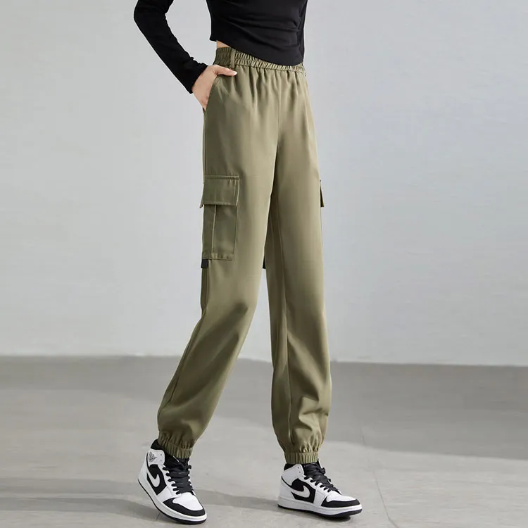 Still Quiet Cargo Pants Women's Army Green-1