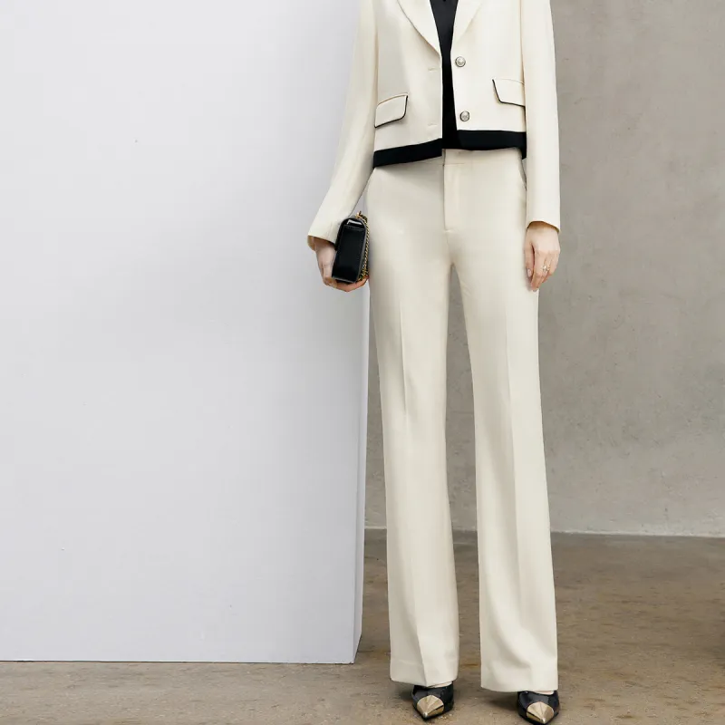Yan Domain Suit Trouser Women's Ecru-1