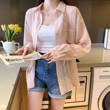Tonlion Shirt Women's Gray Pink