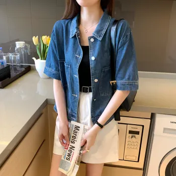 Tonlion Shirt Women's Dark Denim Blue