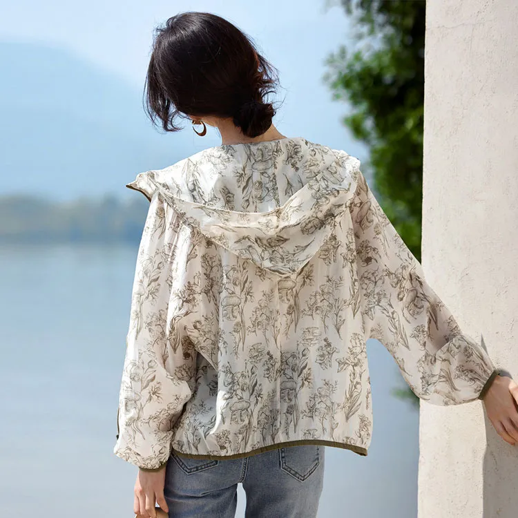 XWI Jackets & Coats Women's Beige With Print-0