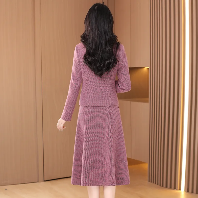 Mylan Two Piece Skirt Sets Women's Pink-0