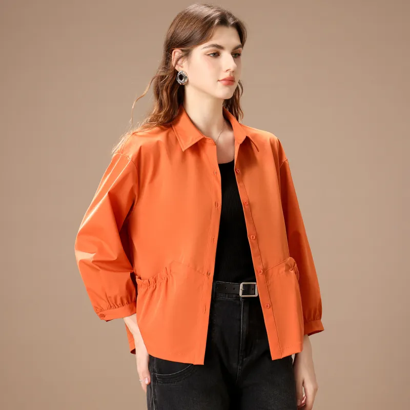 FENHONGMALI Shirt Women's Orange-1