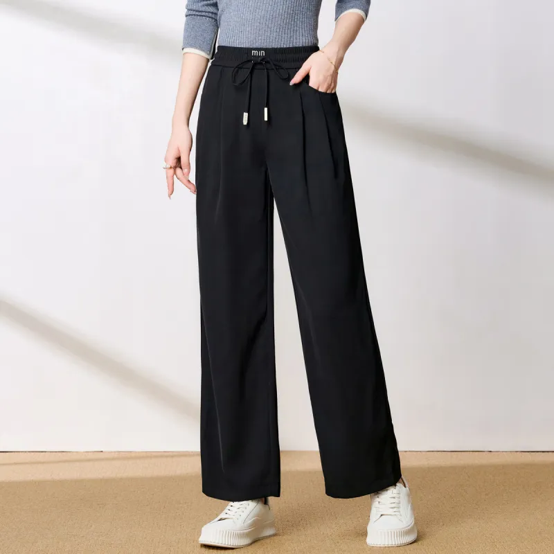 FENHONGMALI Casual Pants Women's Black-2
