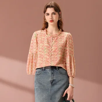 FENHONGMALI Shirts Women's Pink