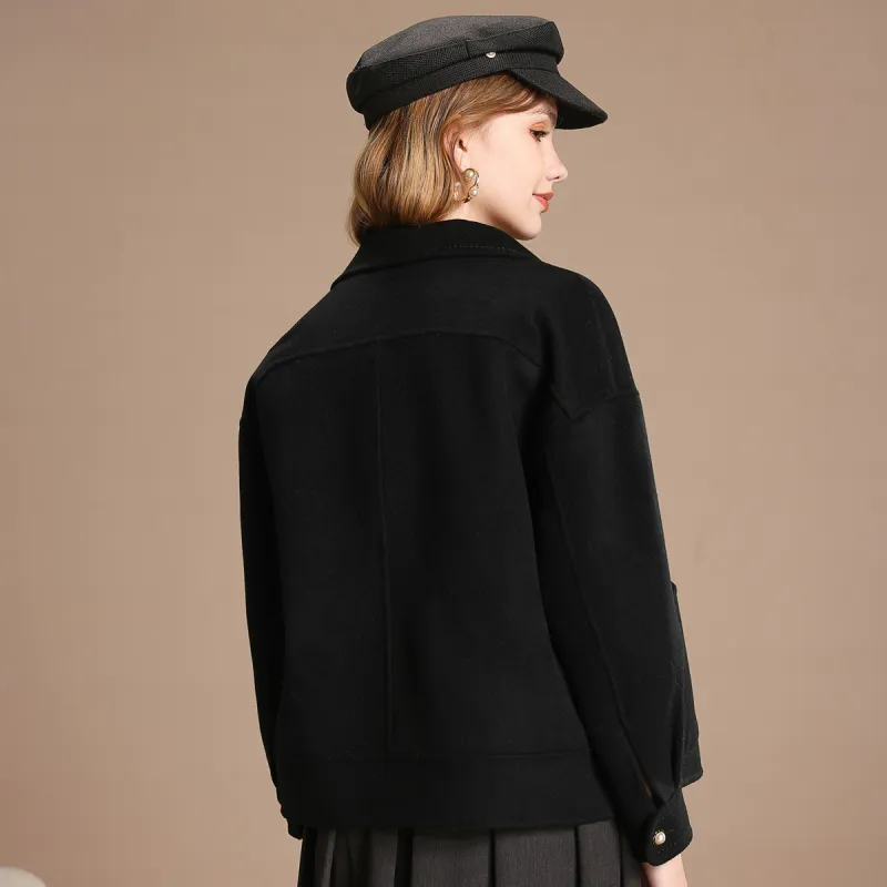 FENHONGMALI Coats Women's Black-2