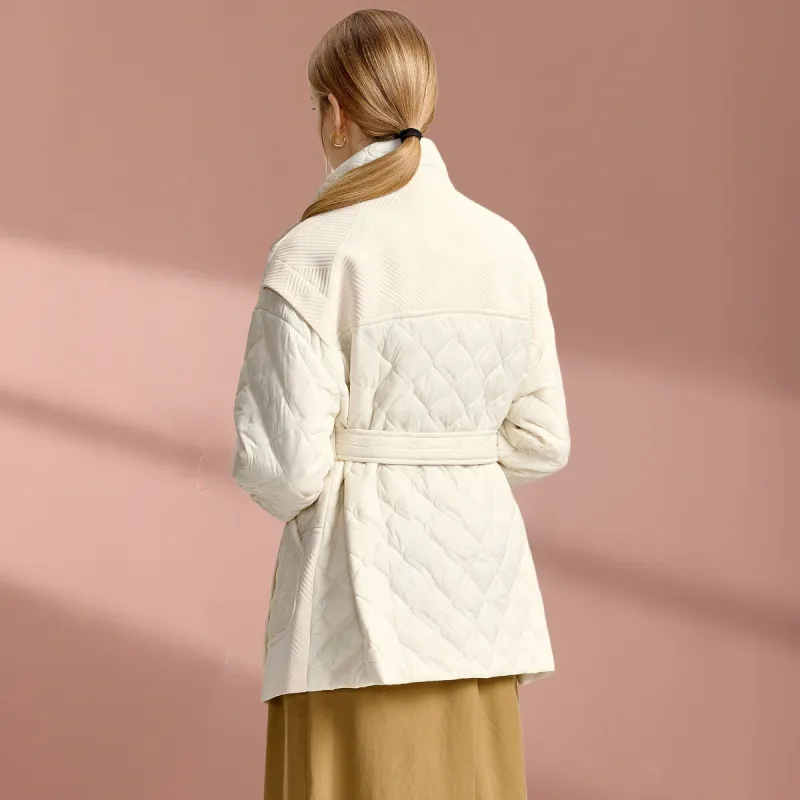 FENHONGMALI Puffer Jacket Women's White-0