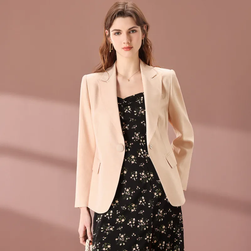 FENHONGMALI Business Suit Women's Beige-1